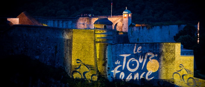 La citadelle célèbre l'arrivée du tour de France à Besançon