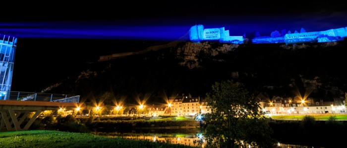Citadelle in blue pour l'inauguration du tramway