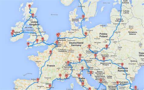 carte itinéraires moto europe