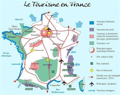 carte des lieux touristiques et acteurs
