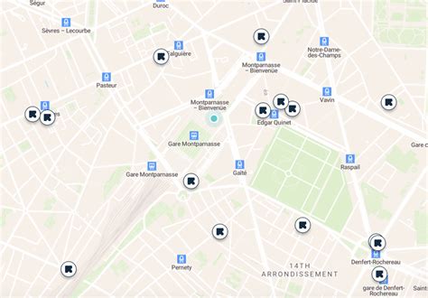 carte emplacements et proximité gare