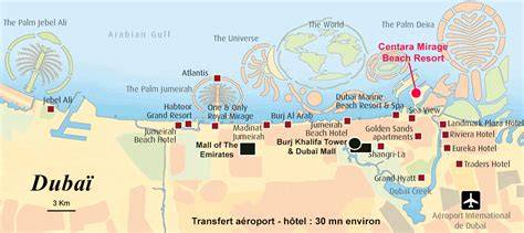 Carte de localisation Centara Mirage Beach Resort Dubai
