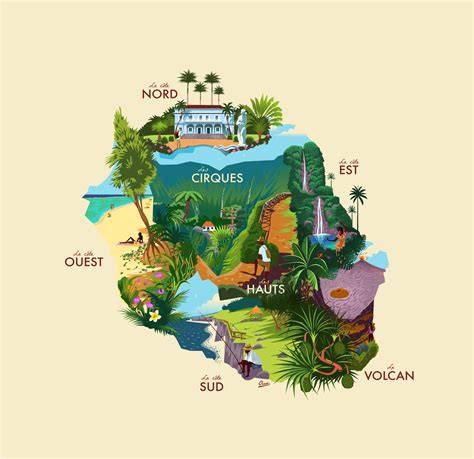 carte agrotourisme réunion graphisme