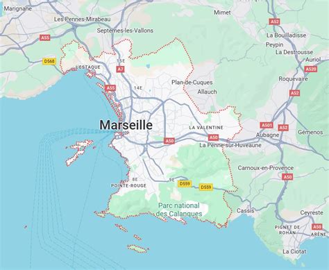 Carte des destinations proposé autour de Marseille