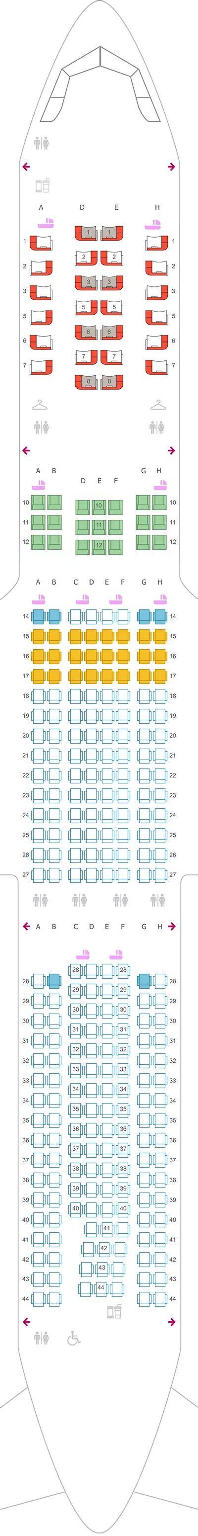 plan de cabine Aircalin et appareils