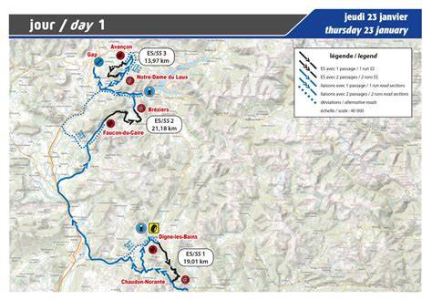 image guide et plan de route pour rallye