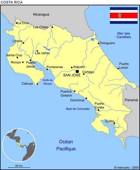 carte côte Pacifique Costa Rica luxe