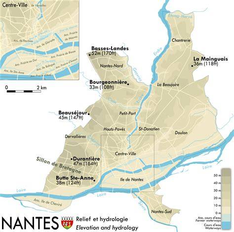 carte des auberges groupées autour de Nantes