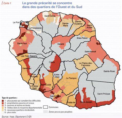 Cartographie des quartiers et their distances