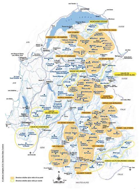 Carte des domaines skiables et accès pistes Albiez