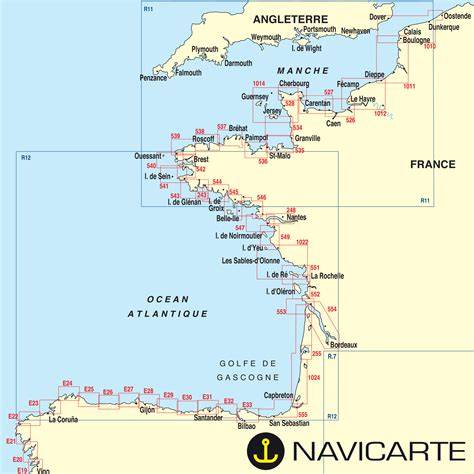 carte marine Atlantique Cap-Vert Brésil