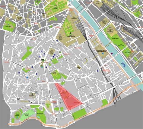 carte du quartier chinois de Paris