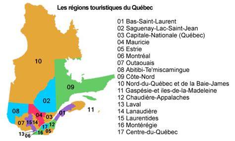 Cartographie des régions touristiques familiales