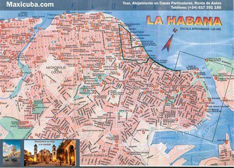 Carte de La Havane et Vieille Havane