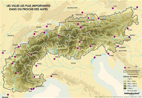 Carte des sentiers et balcons des 2 Alpes