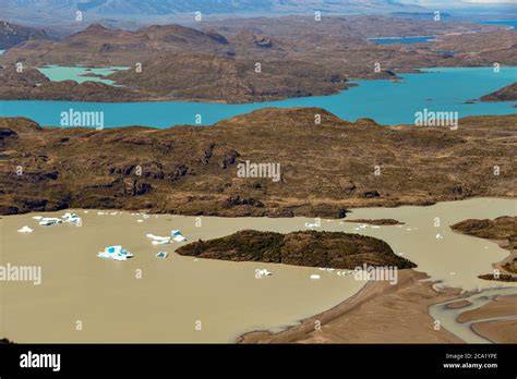 lac Grey carte et paysage patagonien