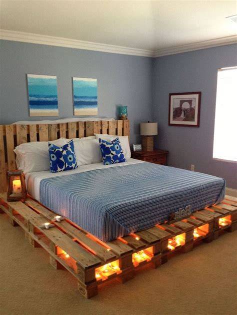 chambre double lit 140x190 palette lumineuse