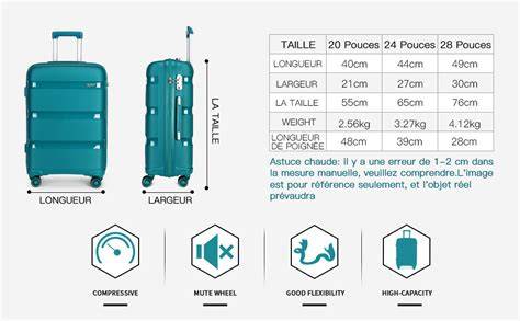 valise XXL rigide dimensions et volumes