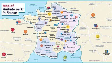 Carte des principaux parcs d’Ouest à visiter
