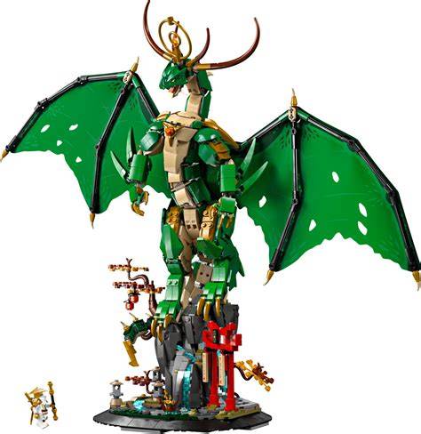dragon de feu lego infographie
