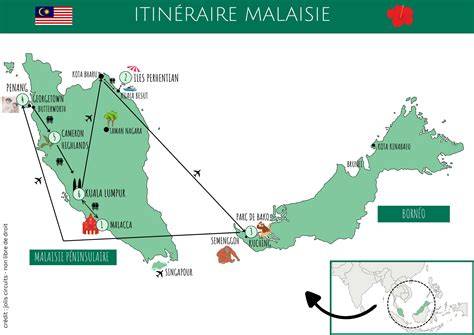 carnet visuels Malaisie cartes et itinéraires