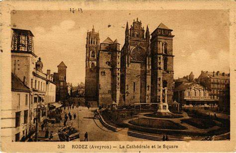 carte localisation Rodez et Cathédrale