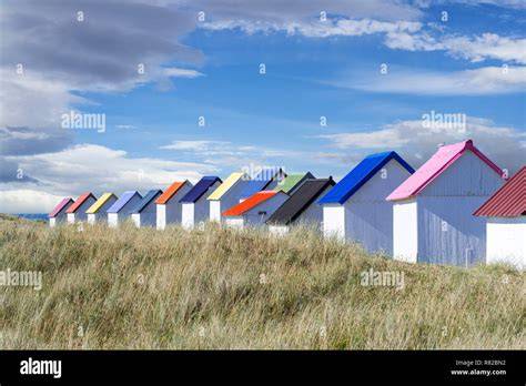 cabines de plage colorées Gouville-sur-Mer