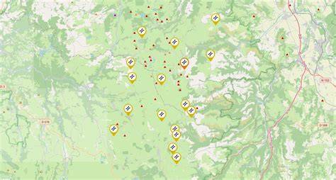 carte des auberges et points d’intérêt