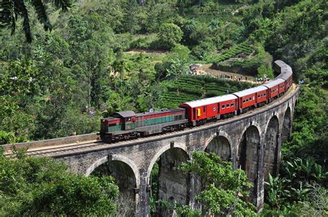 Nine Arch Bridge with train crossing