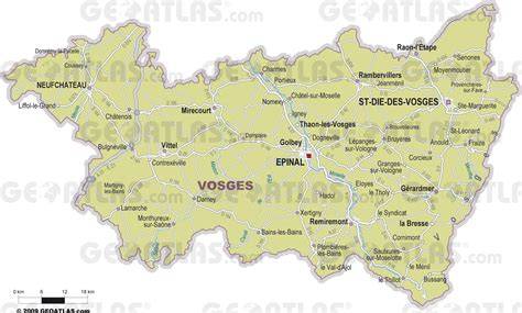 carte des Vosges et Gérardmer