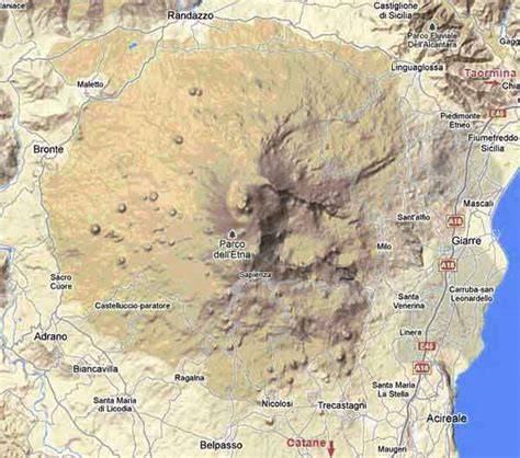 carte itinéraires quad Sicile Etna
